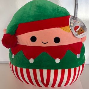 Squishmallow Original Kellytoy Christmas 16" Bartie the Elf Plush Toy NWT